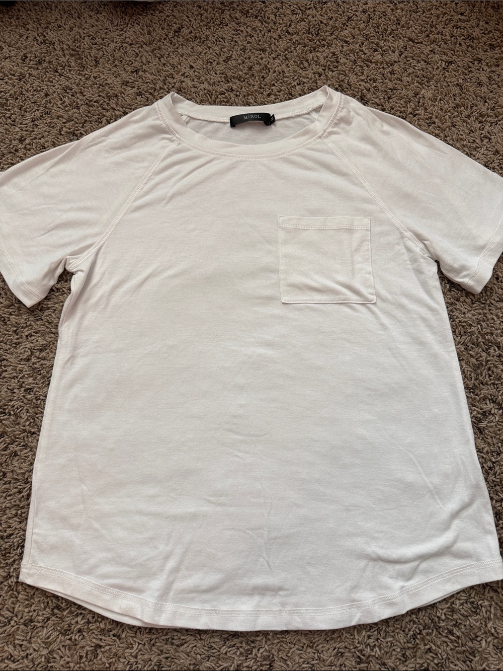 Women's White Short-Sleeve Pocket Tee